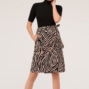 Oysho Pareo Midi Animal Print Wrap Skirt. Size S. High Waisted